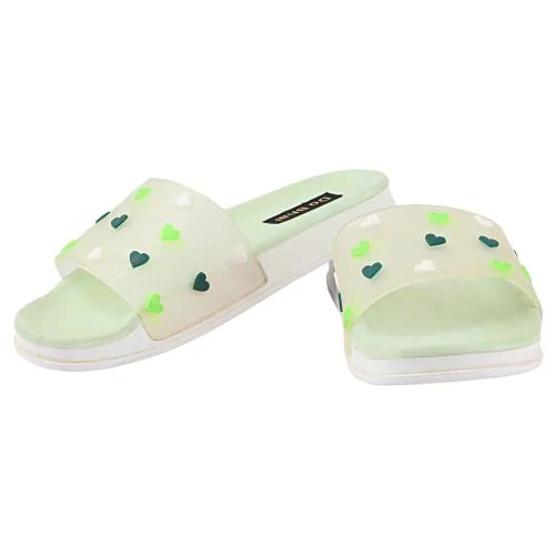 Shoetopia Green Slides for women