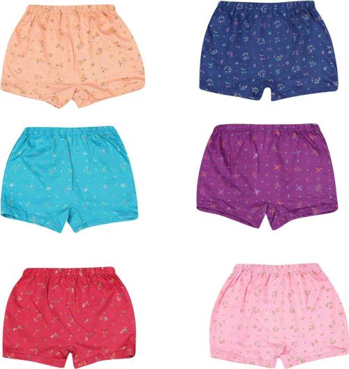 YELLOWDELIGHT Unisex Printed Pure Cotton Pack Of 6 Drawer (3-4 Y)