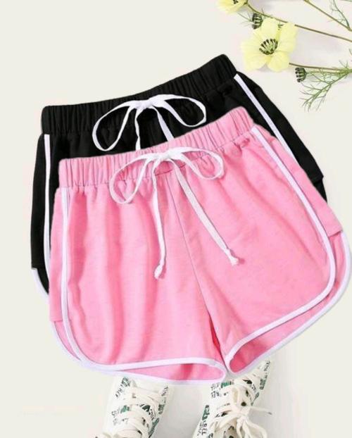 Powermerc Cotton Shorts Combo of 2 for Girls and Women