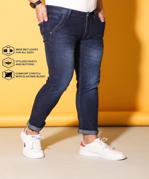 Buy Dennie Foste Slim Fit Mid Rise Stylish Dark Blue Color Mens Jeans