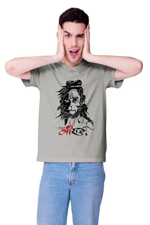 Ultrastyle Hanuman JI Printed Graphic T-Shirt for Men & Boys, Regular Fit Funny T-Shirts for Man, Round Neck Stylish Men’s Tshirt, Unisex Trendy Cotton Blend Unique Cool T Shirt Combo Tee