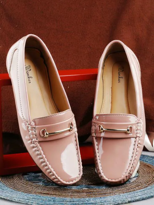 Mr. Wonker Pink Deziner Plain Poxxy Loafers for Women