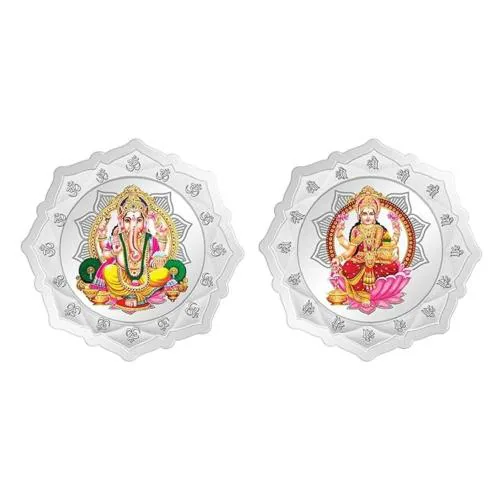 Kundan 20g (999.9) Pure Silver Coin (10 gm Lakshmi Ji & 10 gm Ganesha)
