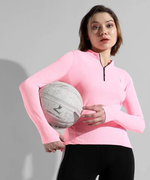 Campus Sutra Women's Solid Activewear T-Shirt