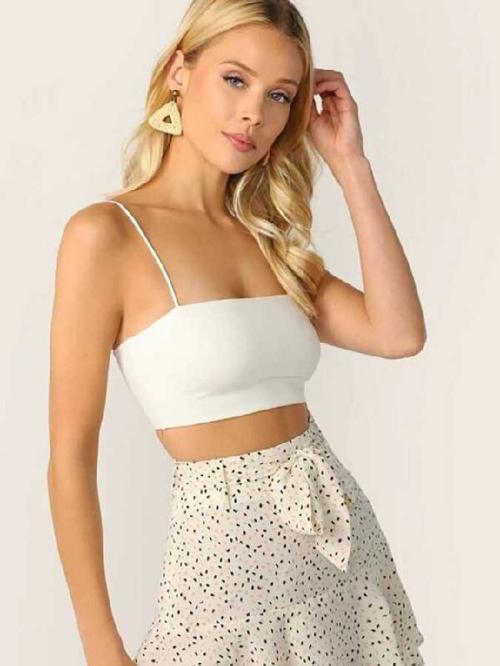 MIXCART Women's Seamless Tube Top Padded Stylish Cotton Non-Wired Sports Stretchable Tube Bra , Color ( White ) Pack of 2 Free Size