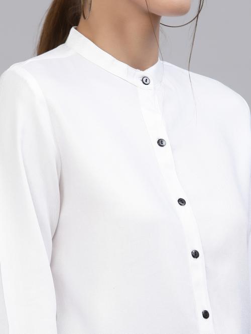 Style Quotient Women White Smart Formal Shirt