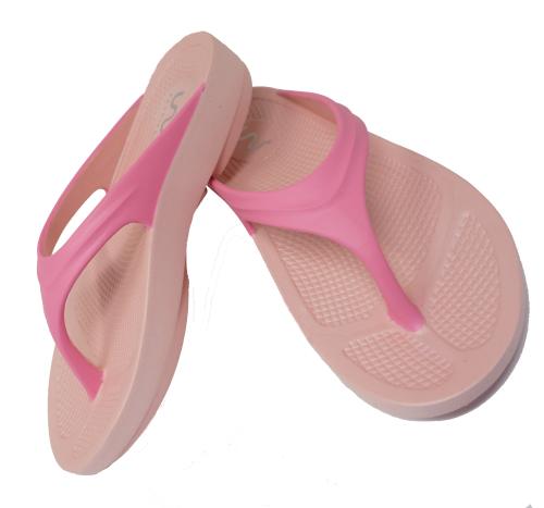 Doubleu Classic V Shape Pink+Strawberry Flip Flop Women