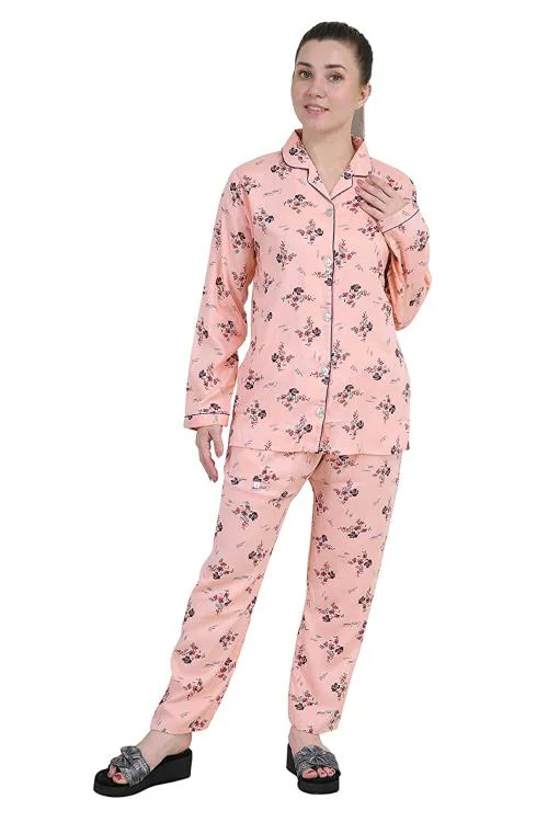 Redglo Cotton Nighty & Night Wear Night-Gown-Night-Suits-Pink