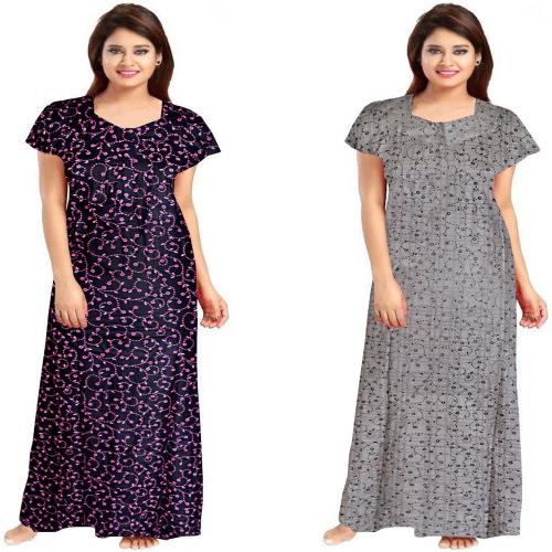Sajao Creation Women Nighty Set (Multicolor)