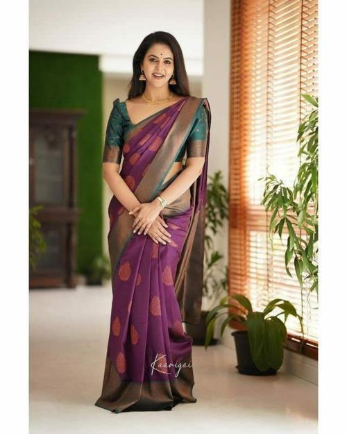 PAVANPUTRA FAB Self Design Banarasi Jacquard Magenta Saree