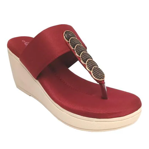Racecourse Maroon Heels for Women