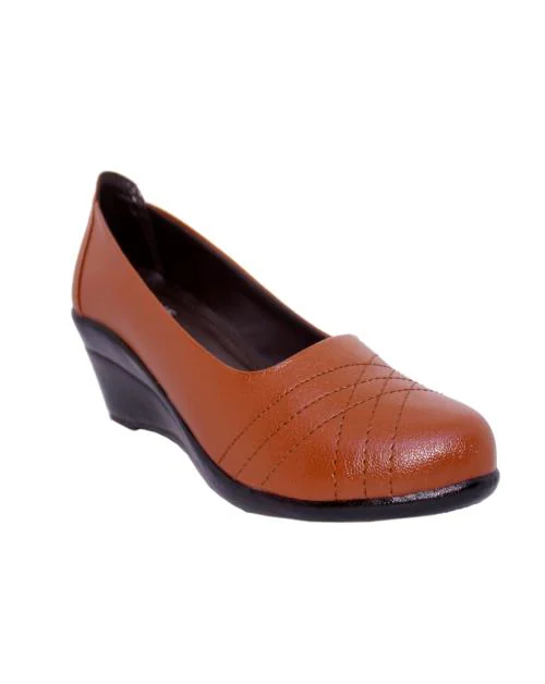 Banuchi women Tan wedges heels Casual shoes