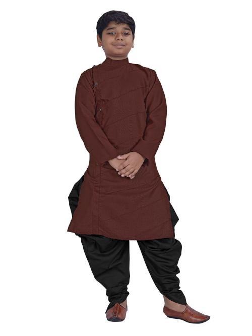 DEIANA'S New Kids Designer Printed Kurta Black Dhoti Set For Kids & Boys.