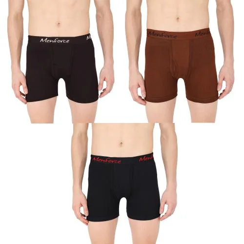 Buy MENFORCE Men's Cotton Underwear Trunks 100cm, Pack of 3 Online at
