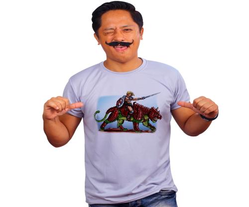 Mooch Wale He Man And Tiger Armor Grey Quick-Dri T-shirt For Men - Grey, S