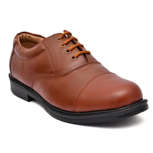Pillaa Genuine Leather Sturdy & Durable Lace up Formal Shoes for Men-Tan