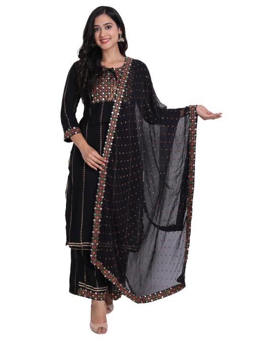 Ziva Fashion Women Ethnic Kurta with Trouser & With Dupatta