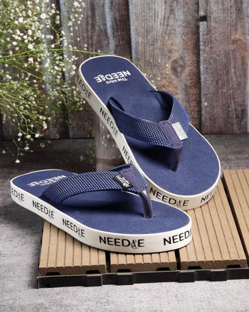Buy The Mini Needle Men Daily Wear Blue Flip Flops/Casual/Trending/Comfortable/Latest  Fabrication/Stylish/Footwear/Walking Slides Online at Best Prices in India  - JioMart.