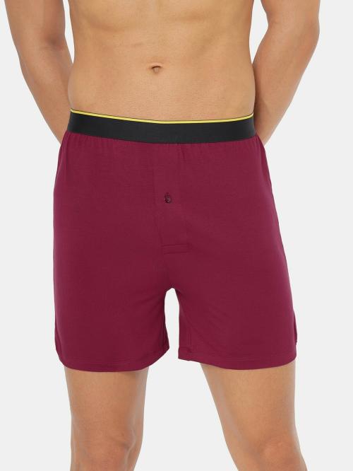 Bummer Gelada Red Solid Modal Boxer for Men