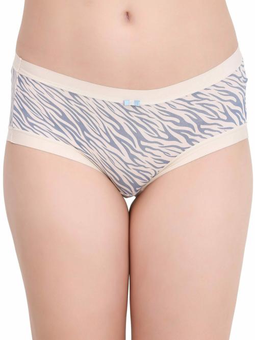 Kritziee Women's Zebra Print Panty (Blue)