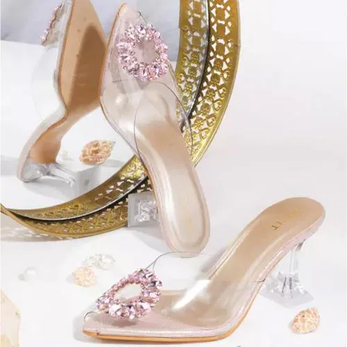 Synthetic Heel Sandals