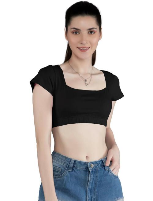 AD2CART Women Solid Tops_Black_S JioMart