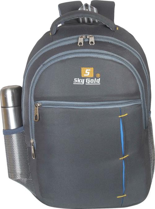 Buy Sky Gold Grey Denim Laptop Backpack, 30 L Online at Best Prices in