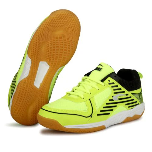 ASE Badminton Shoes Dominant - Lightweight and Durable Parrot Shoes for Badminton, Squash, Table Tennis, Volleyball (Non-Marking Sole, TRU Cushion, Synchro-Fit Insole, Toe Assist Shape, Hexa Grip)