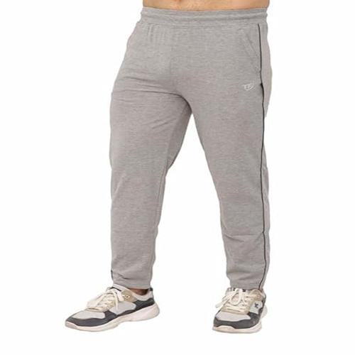tex-fro Men's Cotton Solid Regular Track Pant|Elastic Waistband Lower for Men in grey color