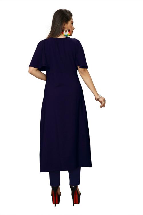 Stree Mantra Women Multicolor Printed Poly Crepe Single A-Line Kurta (XXL)