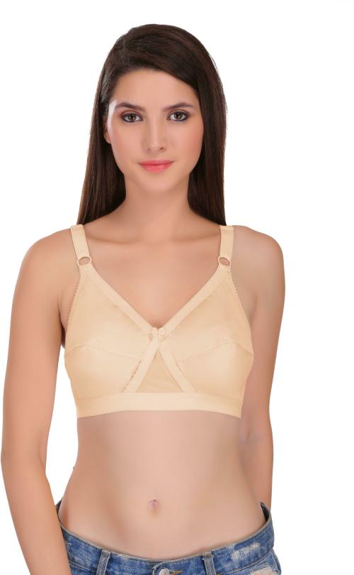 Featherline Women Beige Polycotton Single Bra ( 44C )