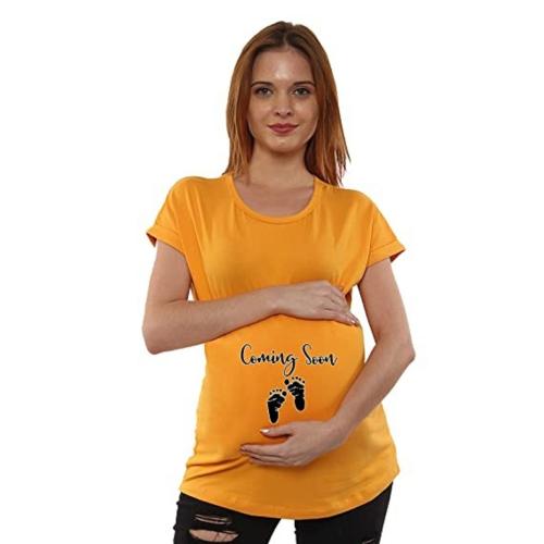 Sillyboom presents Women's Pregnancy Tshirts Coming Soon Printed Designs for pregnent women Incomplete