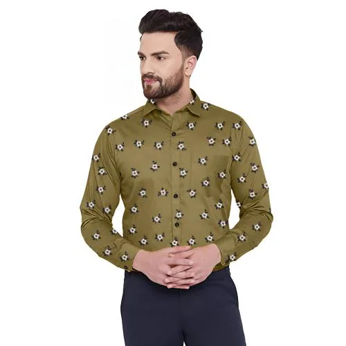 BINAYAK : WE DEAL WITH QUALITY ONLY - Men's Full Sleeve Cotton Casual Shirt - Ideal for Office, Party, and Everyday Wear