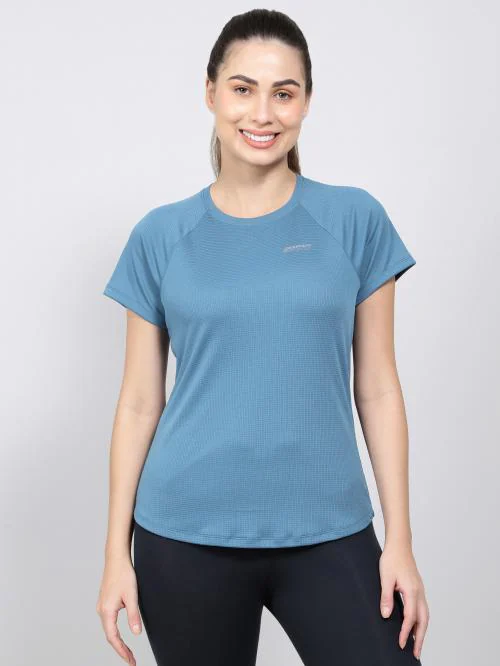 MW73 Women's Microfiber Polyester Fabric Relaxed Fit Spot Half Sleeve T-Shirt With Stay Fresh and Stay Dry Treatment