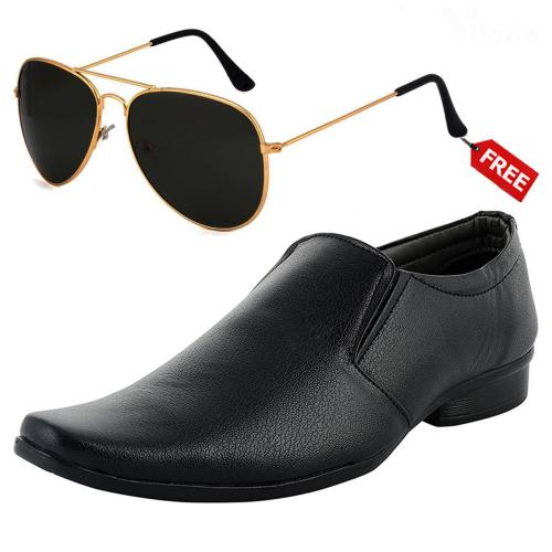 Vitoria Stylish & Trendy Men's Black Slip-On Sythetic Leather Formal ...