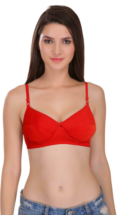 Featherline Women Red Polycotton Single Bra ( 30B )