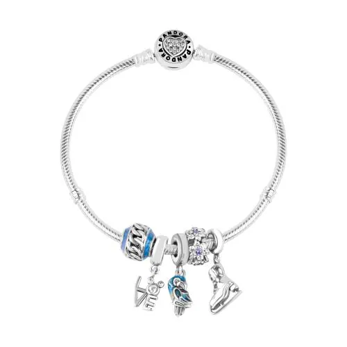 925siller Sterling Silver Pandora Aesthetic Bracelet