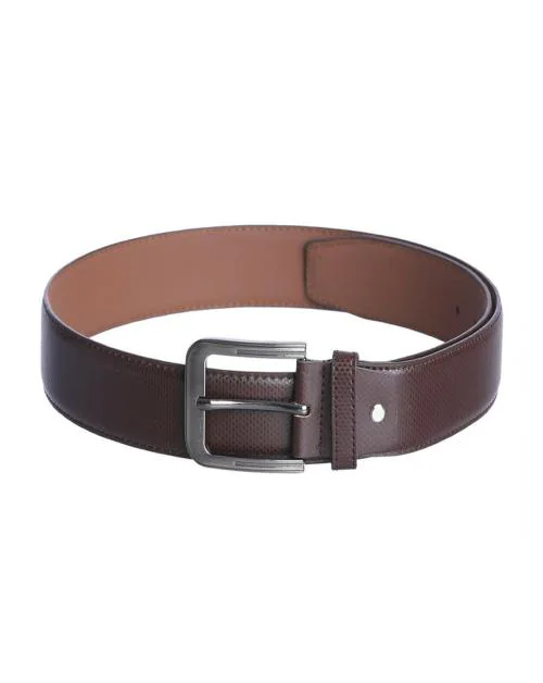 KARA Men's Causal Faux Leather Belt Classic Pin Buckle Brown Belt for Men