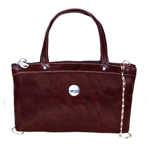 LuckOn Brown Leather Clutch Bag R19