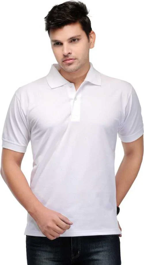 Sarite Pack of 1 White Collar T-Shirt
