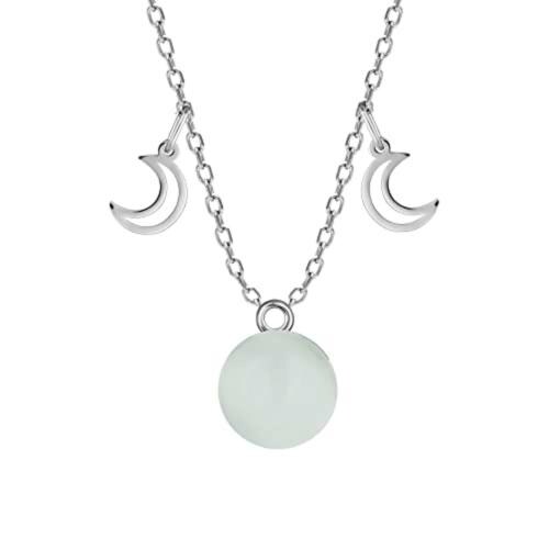 Giva Sterling Silver Moon Phases Necklace For Women