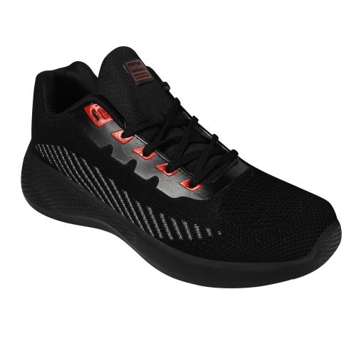 Unistar Black Sports Shoes With Memory Foam Insole And Narrow Fit For Men