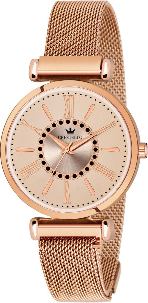 Crestello Analog Rose Gold Watch For Women (Cr-Rg111-Rg)