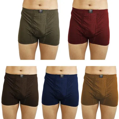 Xmer Men's Soft Cotton Premium Polo Inner Trunks Multicolor Pack of 5