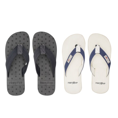 FEETNUP slippers for Men | Flip-Flops and House Slippers | flip flop daily use | chappal | Extra Soft, Lightweight, Comfortable & Casual Footwear (grey 3001 / WHITE 8001) Size- 7