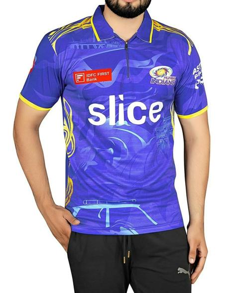 Roots4 Creation MI Mumbai Indians Half Sleeve New Jersey S