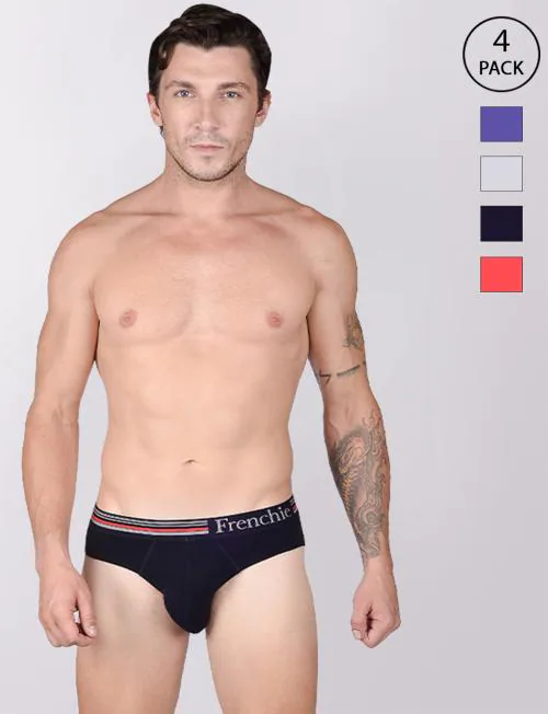 VIP Frenchie Men Assorted Color Pack of 4 Brief