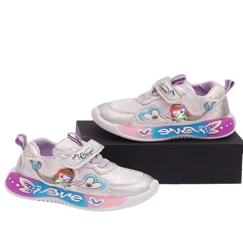 Passion Petals Wings Style LED Shoes For Kids Baby Boys and Girls Stylish Party Wear Led Shoes Comfortable Wear (Purple , 12 Month-15 Month)