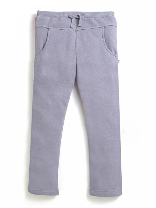 Nino Bambino Boy's Track Pant|Regular Fit Solid Pyjama Pants|Trouser for Boys-Grey _6-7Y
