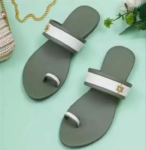 AANA FASHION Women Stylish Flats Sandal Slip on Fashionable Casual Daily/College Wear Fancy Footwear Fashion Flat Sandals for Ladies